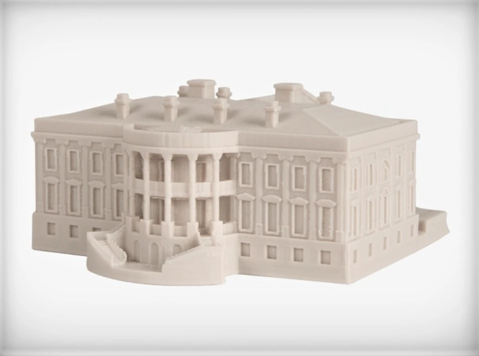 White House 3D Print Model .c4d .max .obj .3ds .fbx .stl .blend 