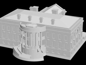 White House 3D Print Model