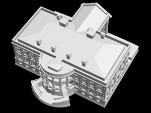 White House 3D Print Model