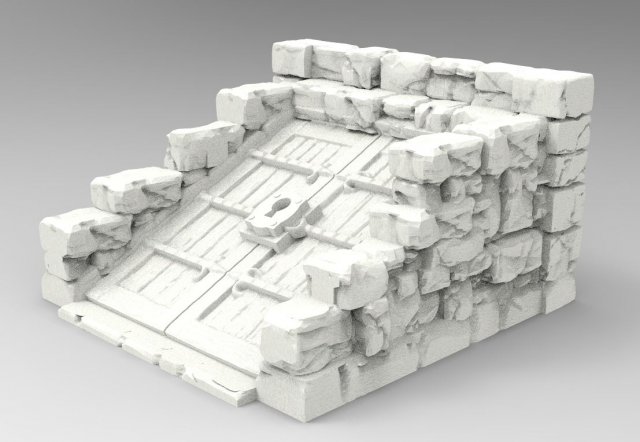 Basement door 3D 打印模型 .c4d .max .obj .3ds .fbx .stl .blend 