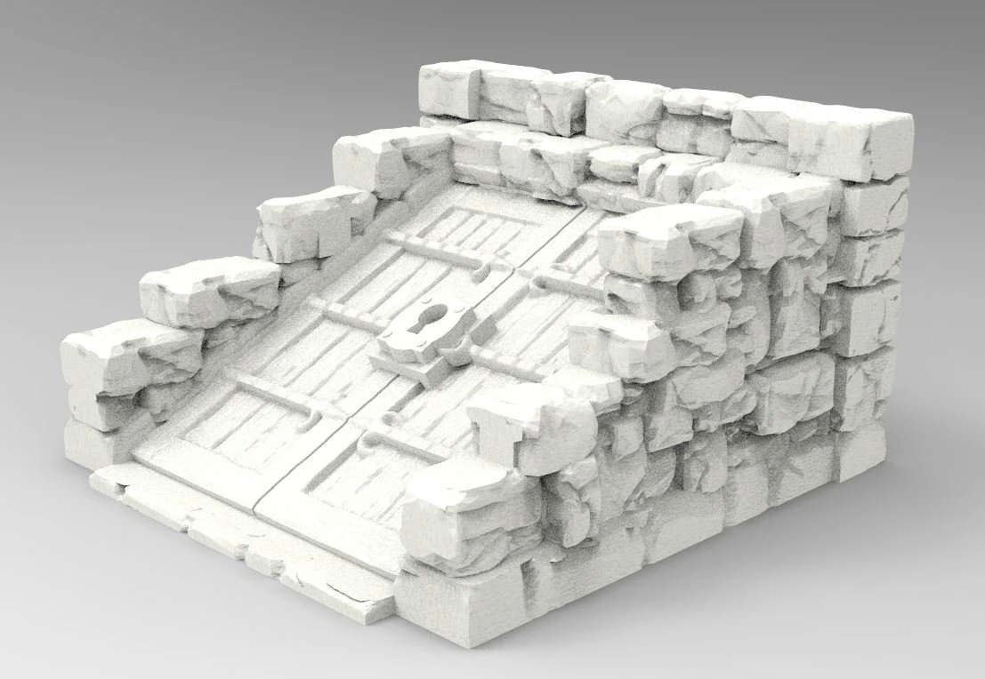 Basement door 3D Print Model .c4d .max .obj .3ds .fbx .stl .blend 