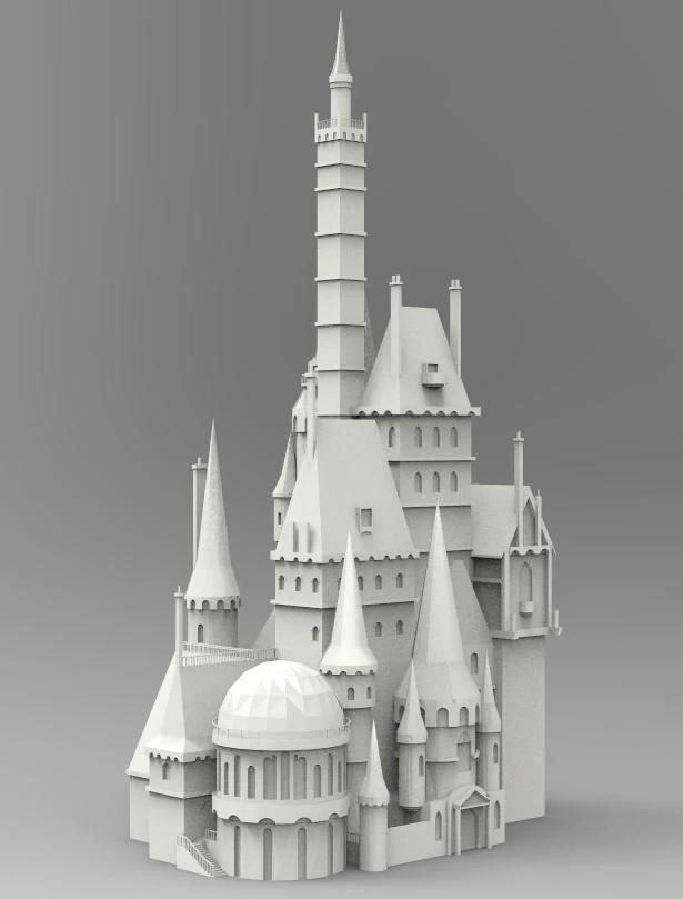 Castello Modello di stampa 3D .c4d .max .obj .3ds .fbx .stl .blend 