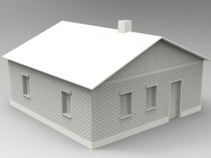 Brick house 3D 打印模型