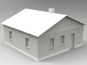 Brick house 3D Print Model