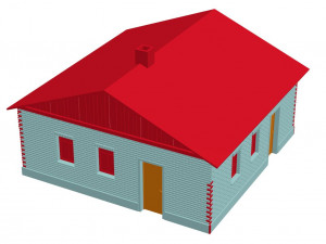Brick house 3Dプリントモデル