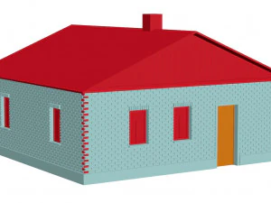 Brick house 3D Print Model