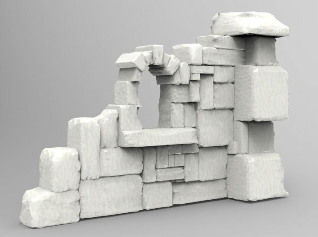 Broken wall 3D प्रिंट मॉडल .c4d .max .obj .3ds .fbx .stl .blend 