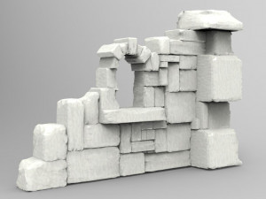 Broken wall Model do druku 3D