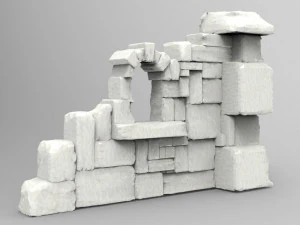 Broken wall 3D Print Model