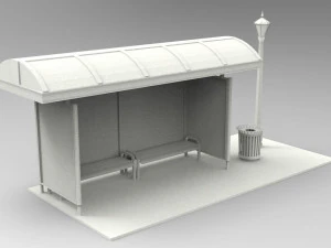 Автобусная остановка 3D Принт Модель