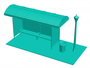 Bus stop Modèles 3D en vedette