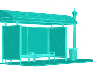 Bus stop Modèles 3D en vedette