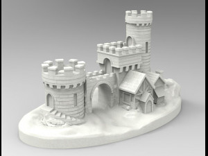 Castle 3D Print Model