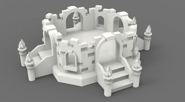 Castle 2 3D Druckmodell .c4d .max .obj .3ds .fbx .stl .blend 