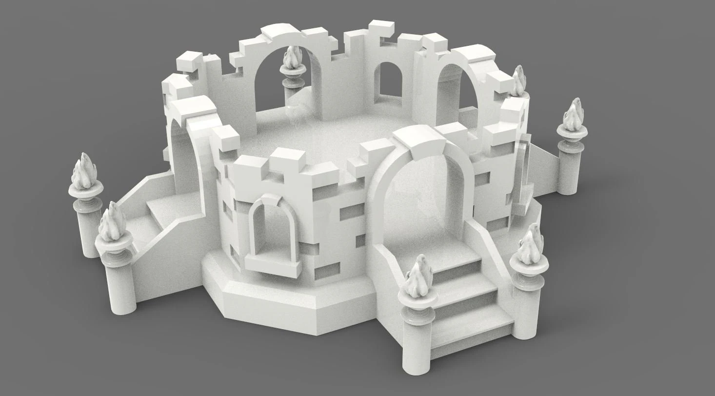 Castle 2 3D Print Model .c4d .max .obj .3ds .fbx .stl .blend 