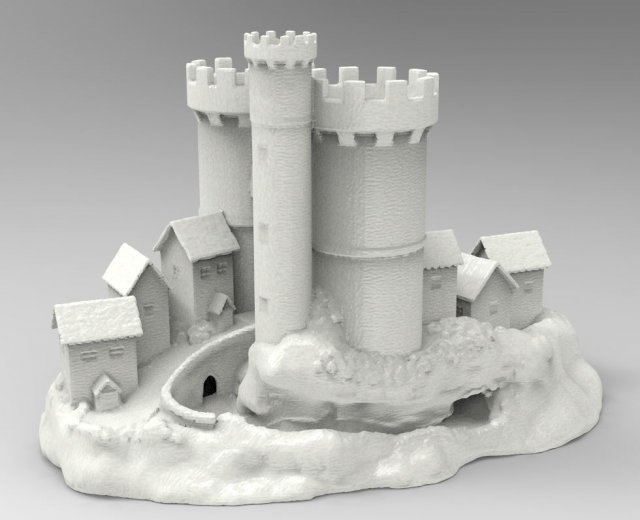 Castle 3 Model Cetak 3D .c4d .max .obj .3ds .fbx .stl .blend 