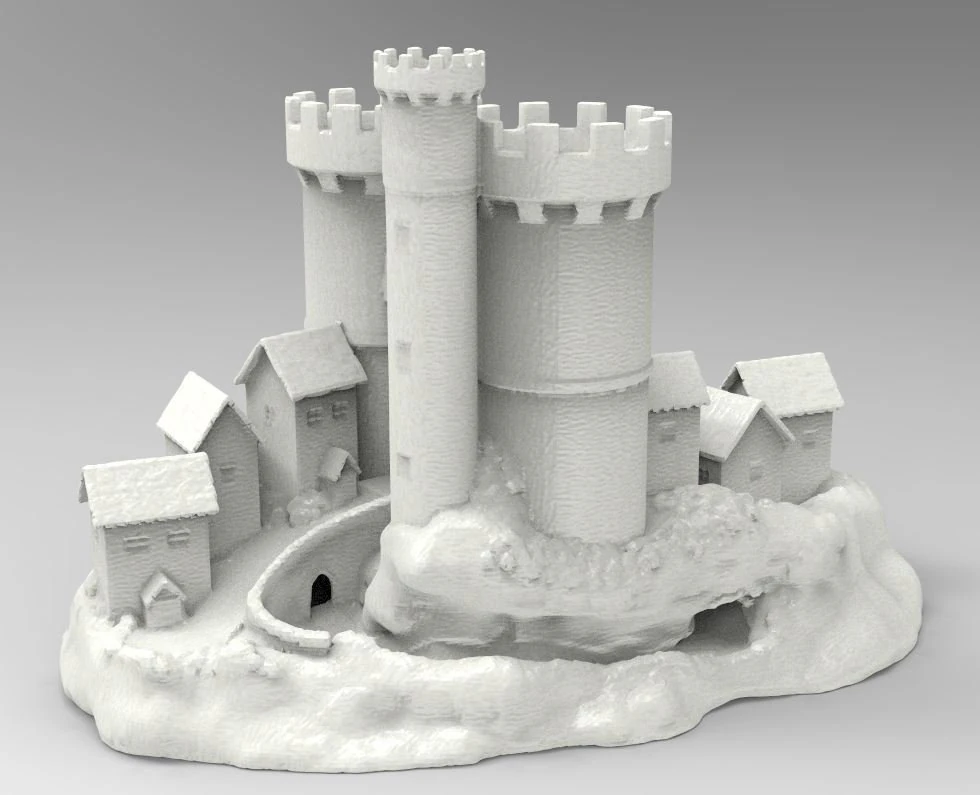 Castle 3 3D Print Model .c4d .max .obj .3ds .fbx .stl .blend 