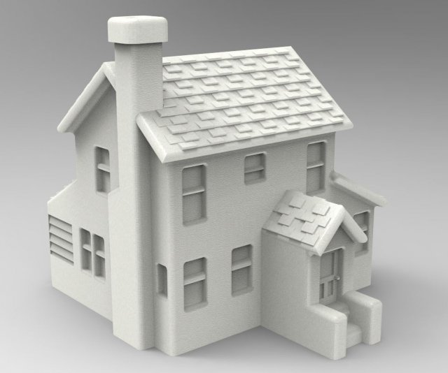 Christmas House 3D Print Model .c4d .max .obj .3ds .fbx .stl .blend 