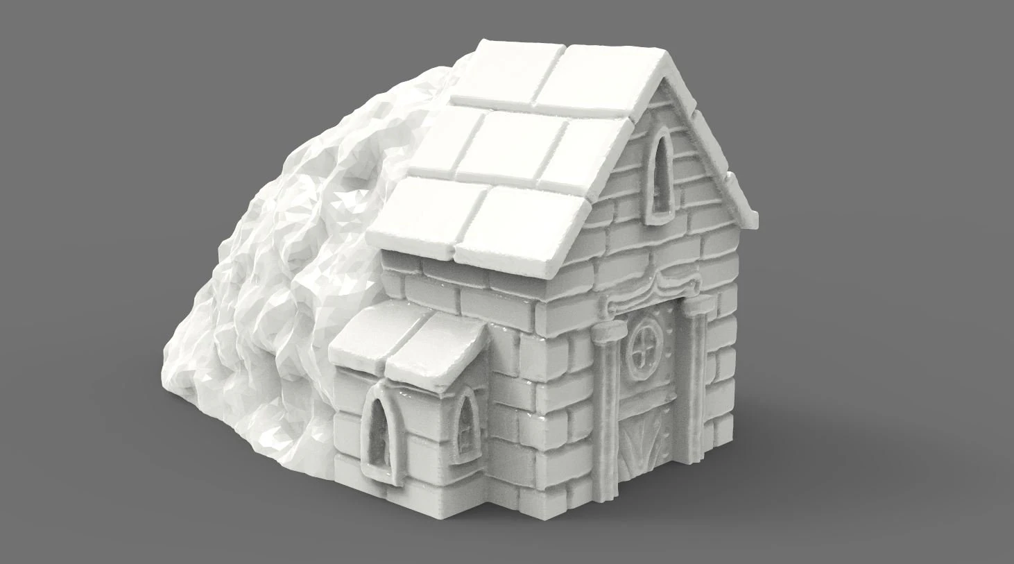 Crypt 3D Print Model .c4d .max .obj .3ds .fbx .stl .blend 