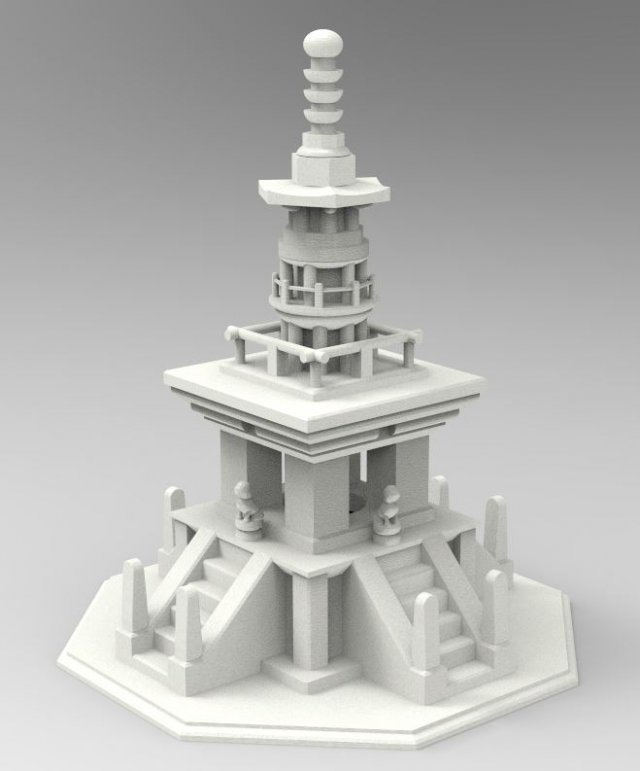 Tower 3D-Druckmodell .c4d .max .obj .3ds .fbx .stl .blend 
