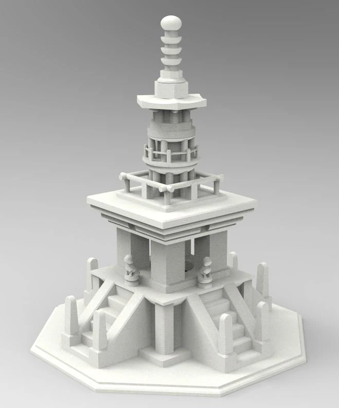 Tower 3D Print Model .c4d .max .obj .3ds .fbx .stl .blend