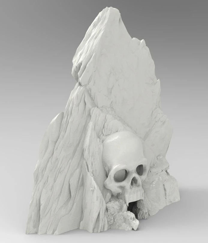 Skull Head 3D Print Model .c4d .max .obj .3ds .fbx .stl .blend 