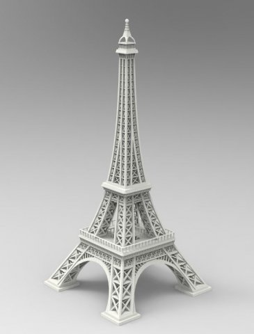 Eiffel Tower 3D Print Model .c4d .max .obj .3ds .fbx .stl .blend 