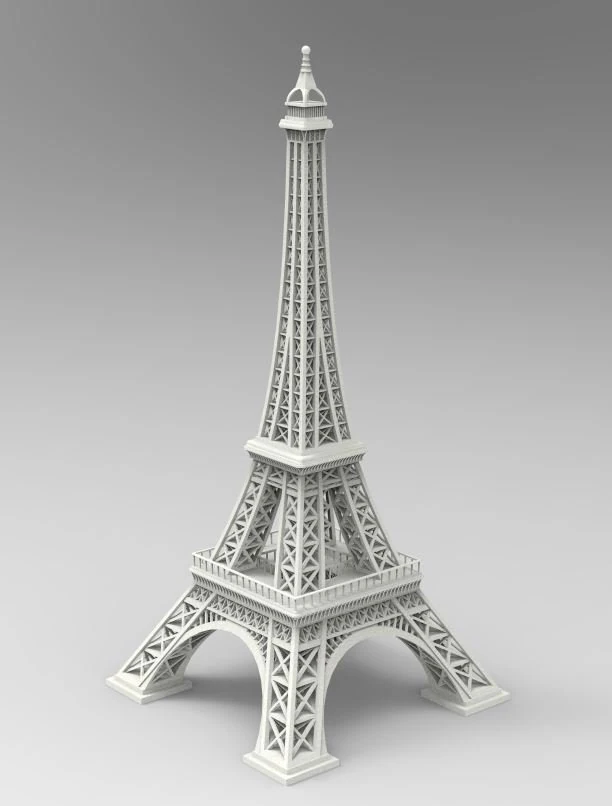 Eiffel Tower 3D Print Model .c4d .max .obj .3ds .fbx .stl .blend 