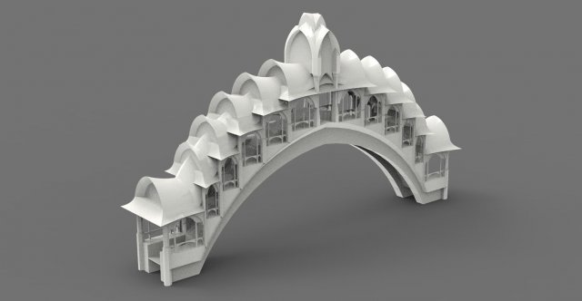 Bridge 3D 프린트 모델 .c4d .max .obj .3ds .fbx .stl .blend 
