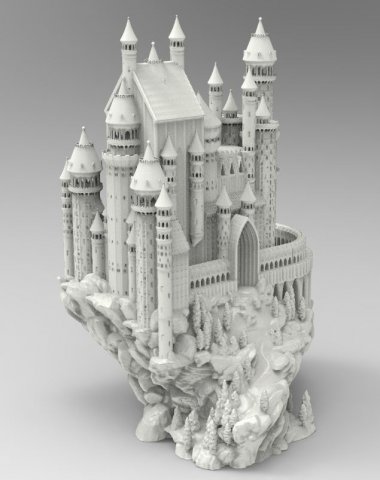Castle 4 3Dプリントモデル .c4d .max .obj .3ds .fbx .stl .blend 