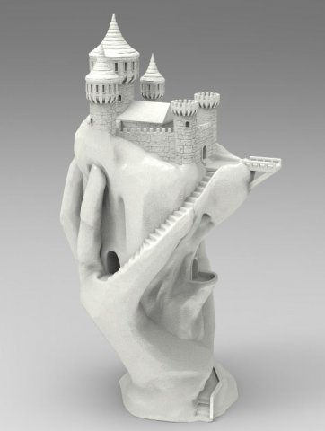 Castle hand 3D Druckmodell .c4d .max .obj .3ds .fbx .stl .blend 