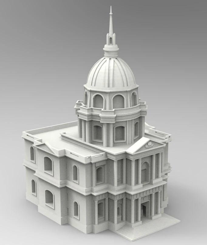 Building 3D Print Model .c4d .max .obj .3ds .fbx .stl .blend 