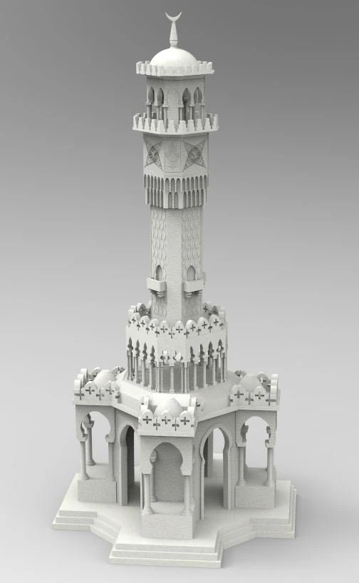 Clock Tower 3D Print Model .c4d .max .obj .3ds .fbx .stl .blend 