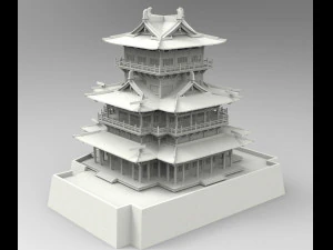 Edifício japonês Modelo de Impressão 3D