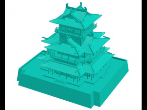 Japanese building Modèles 3D en vedette
