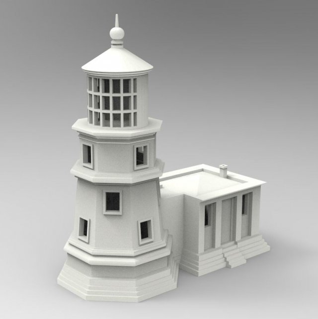 Pharos Model do druku 3D .c4d .max .obj .3ds .fbx .stl .blend 