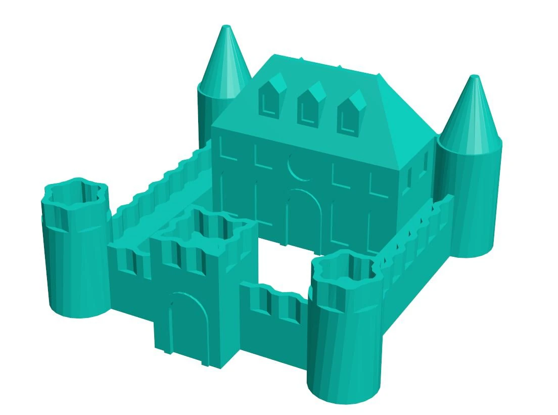 Castle 5 3D Print Model .c4d .max .obj .3ds .fbx .stl .blend 