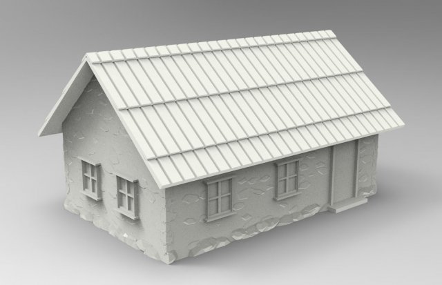 Miniature house 3Dプリントモデル .c4d .max .obj .3ds .fbx .stl .blend 
