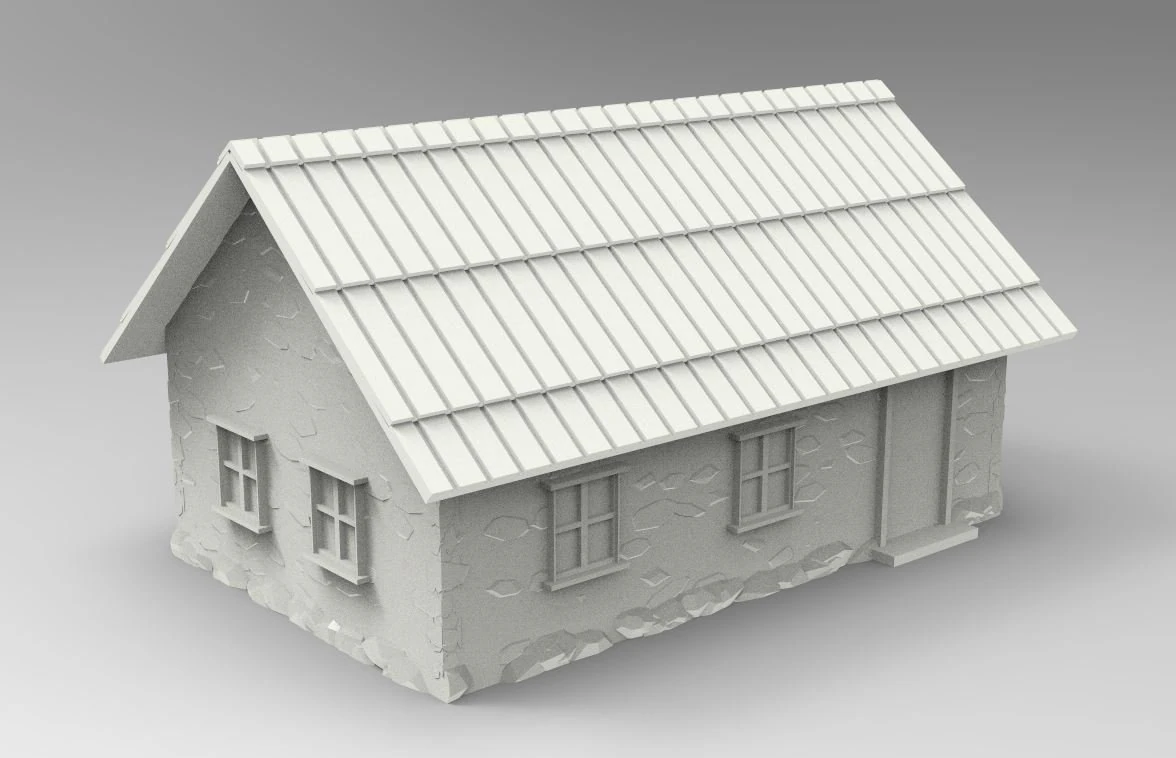 Miniature house 3D Print Model .c4d .max .obj .3ds .fbx .stl .blend 