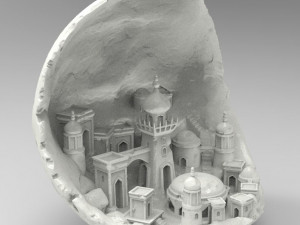 Moon town 3D Print Model