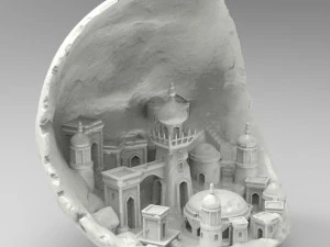 ciudad lunar Modelo de impresión 3D