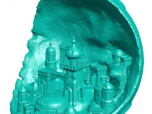 Moon town 3D Print Model