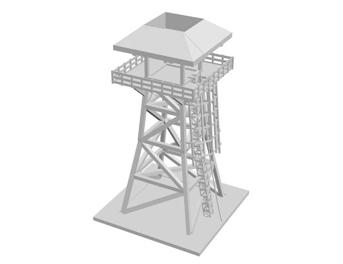 Tower 3D Model .c4d .max .obj .3ds .fbx .stl .blend 