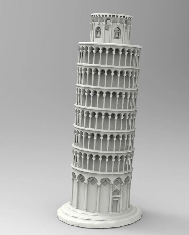 Pisa tower 3D Model .c4d .max .obj .3ds .fbx .stl .blend 
