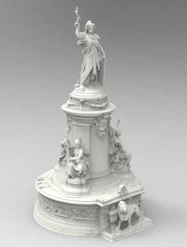 Statue Republique 3D Model .c4d .max .obj .3ds .fbx .stl .blend 