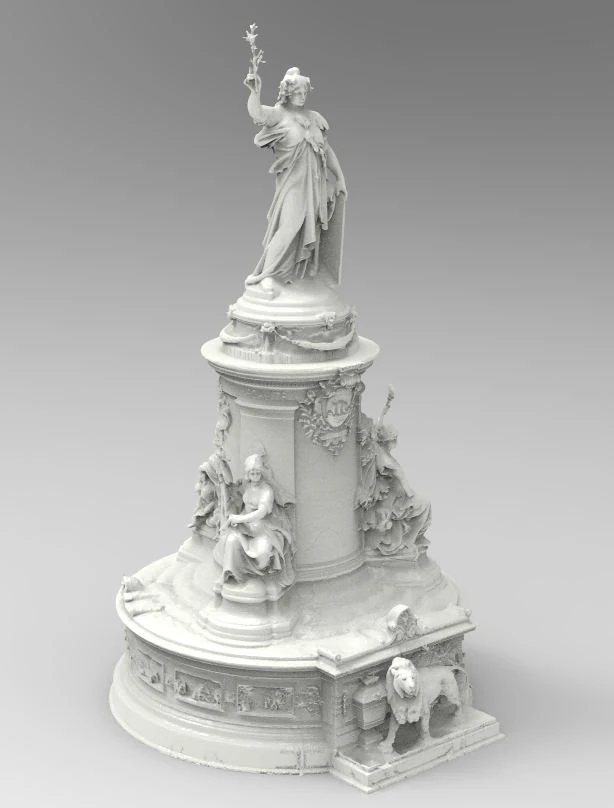 Statue Republique 3D Model .c4d .max .obj .3ds .fbx .stl .blend 