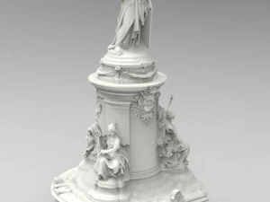 Est&aacute;tua Rep&uacute;blica Modelo 3D