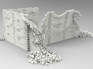 Casa em ruínas Modelo 3D