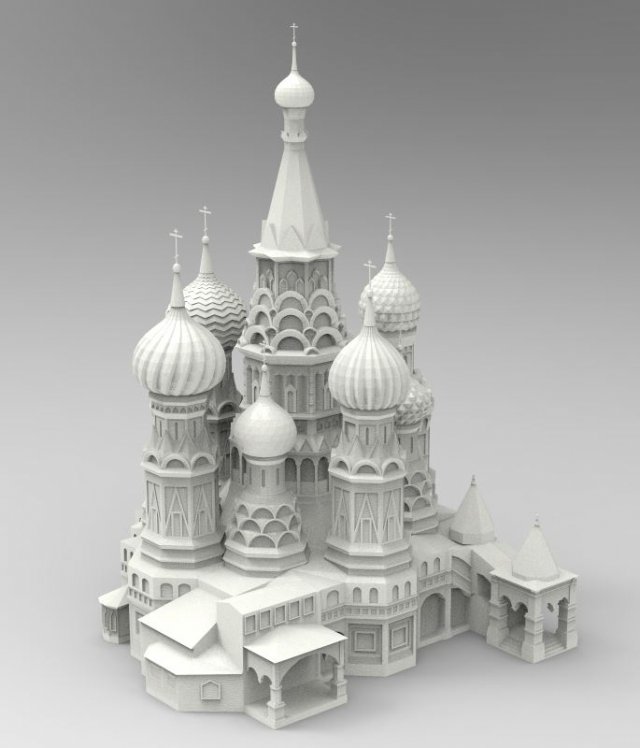 Basils Cathedral 3D Модель .c4d .max .obj .3ds .fbx .stl .blend 