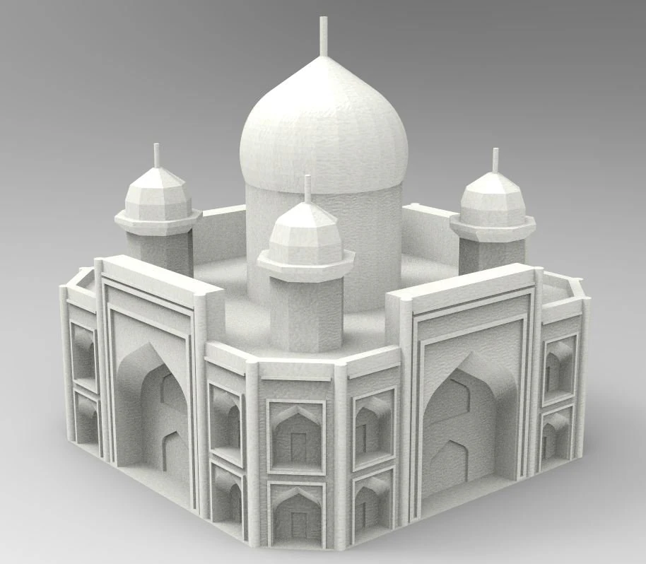 Taj Mahal 2 3D Model .c4d .max .obj .3ds .fbx .stl .blend 